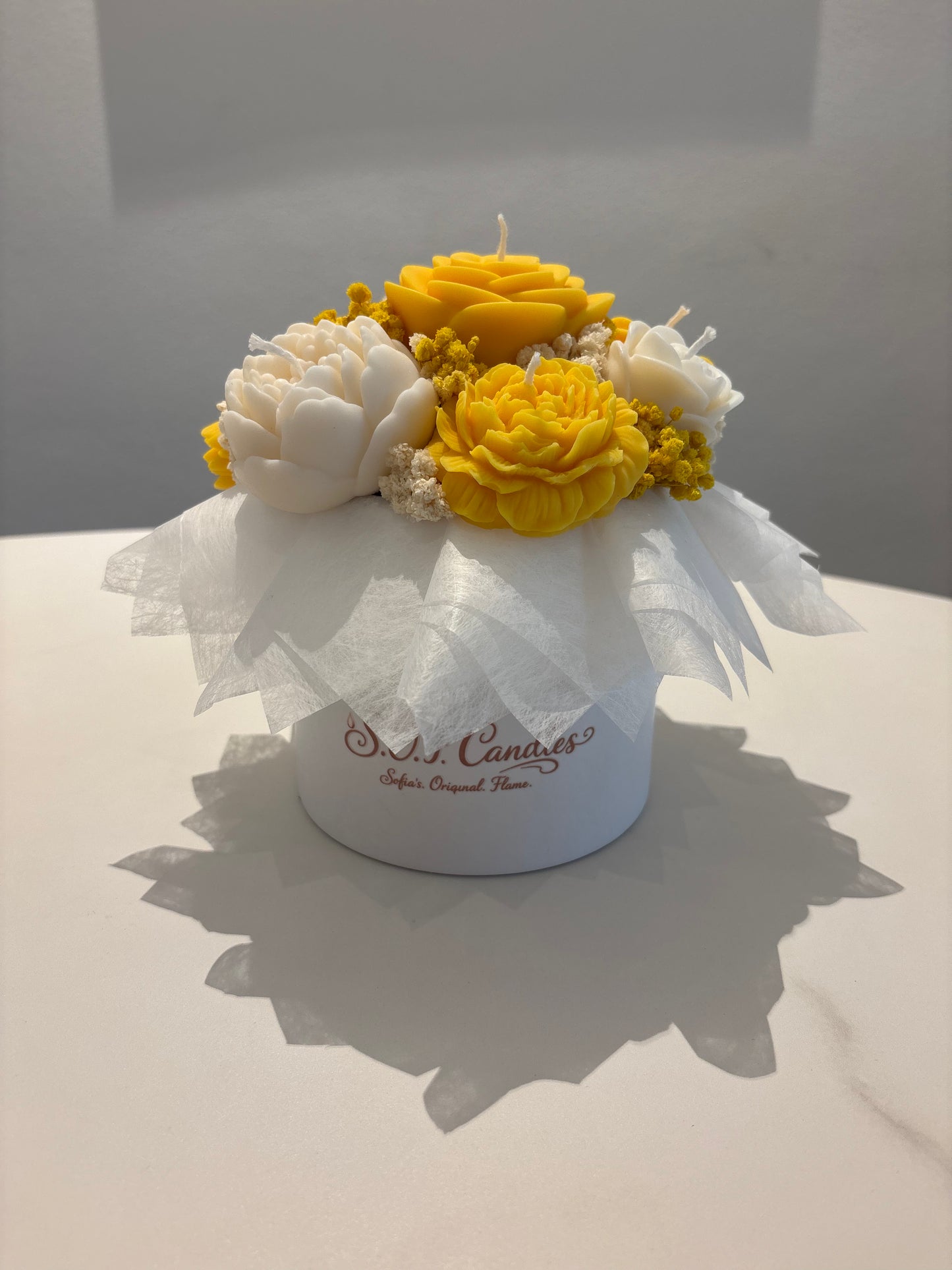 Kerzenblumen-Mix in gelb/weiß