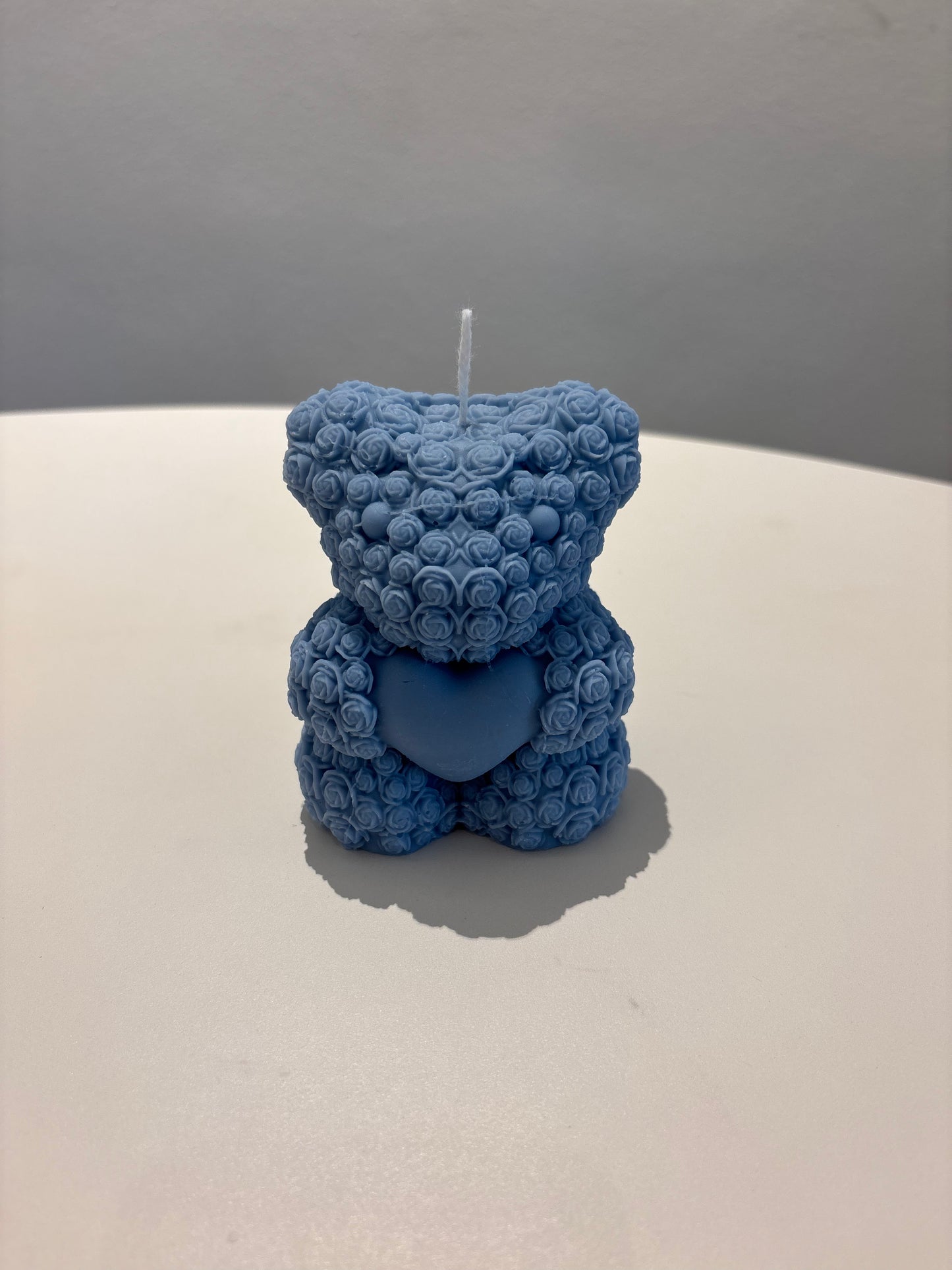 Teddykerze in blau