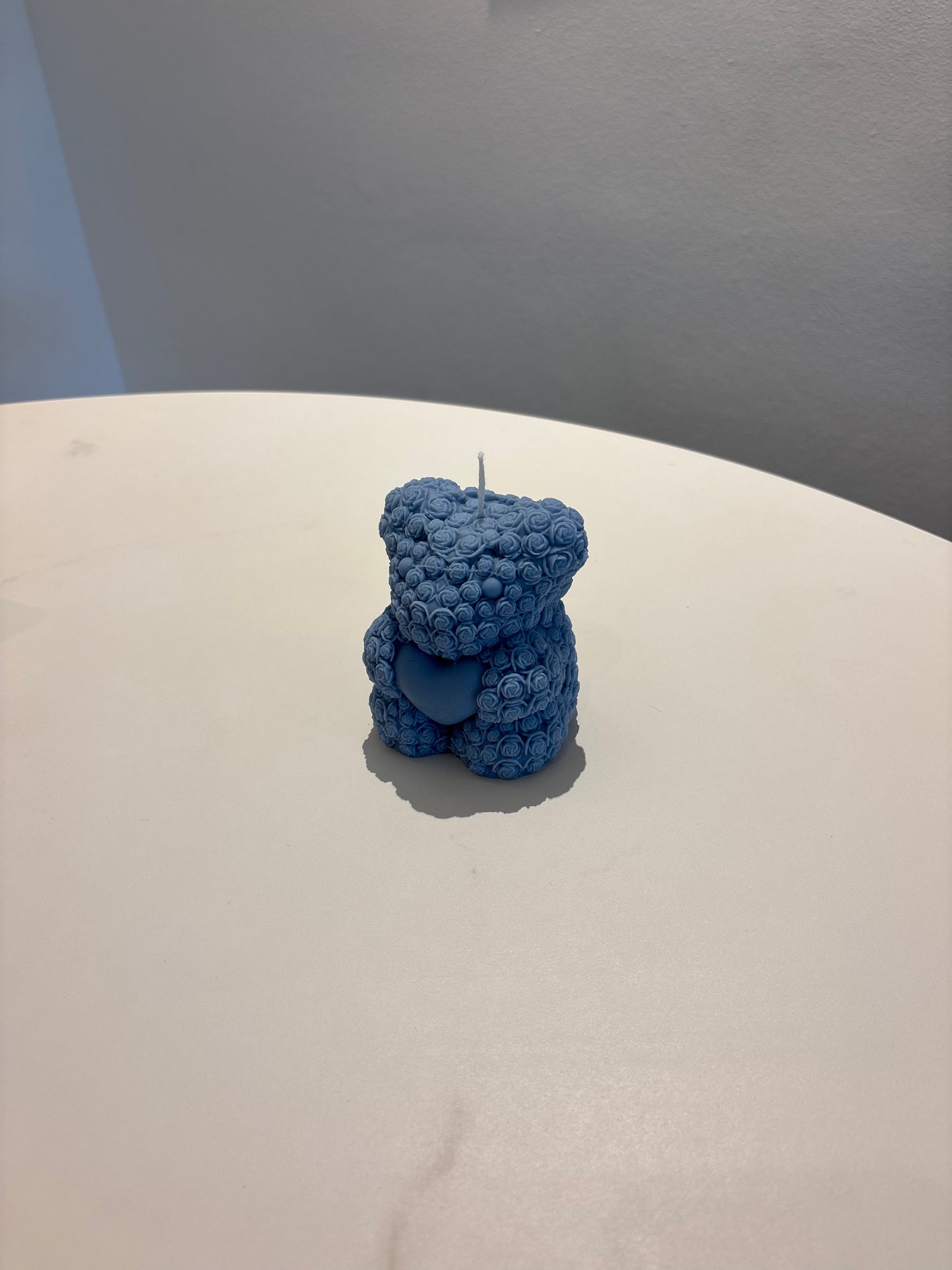 Teddykerze in blau